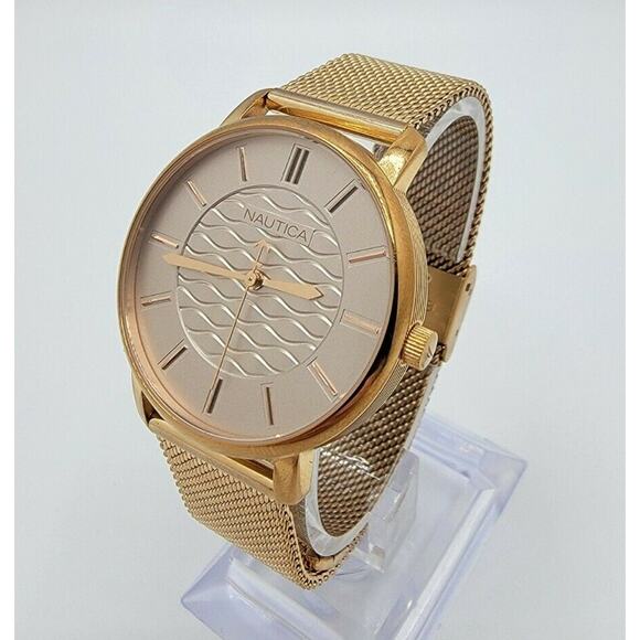 Nautica "Coral Gables" NAPCGP908 Rose Gold Stainless Steel Analog Quartz Watch - Picture 3 of 10